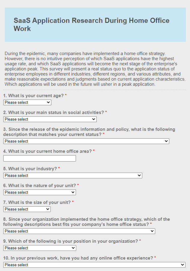 EmailMeForm form for SaaS Application Research