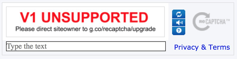 Google Chrome not supporting old captchas anymore