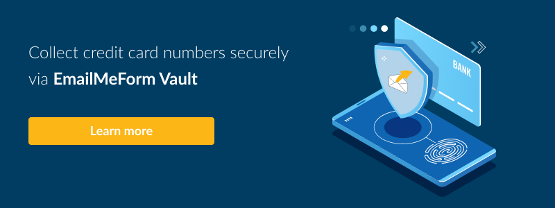 Collect credit card numbers securely