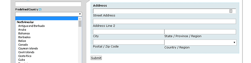 Set up Address Field
