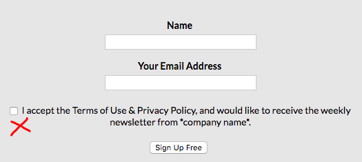 example of bundling consent gdpr for forms