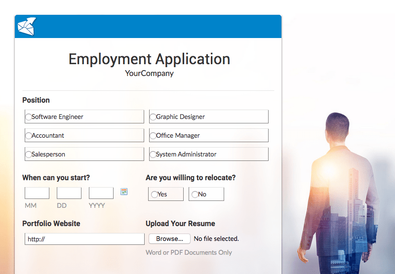 Online Employment Application